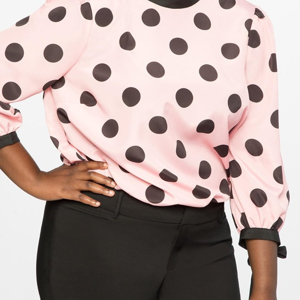 Printed Blouse with Bow Cuff